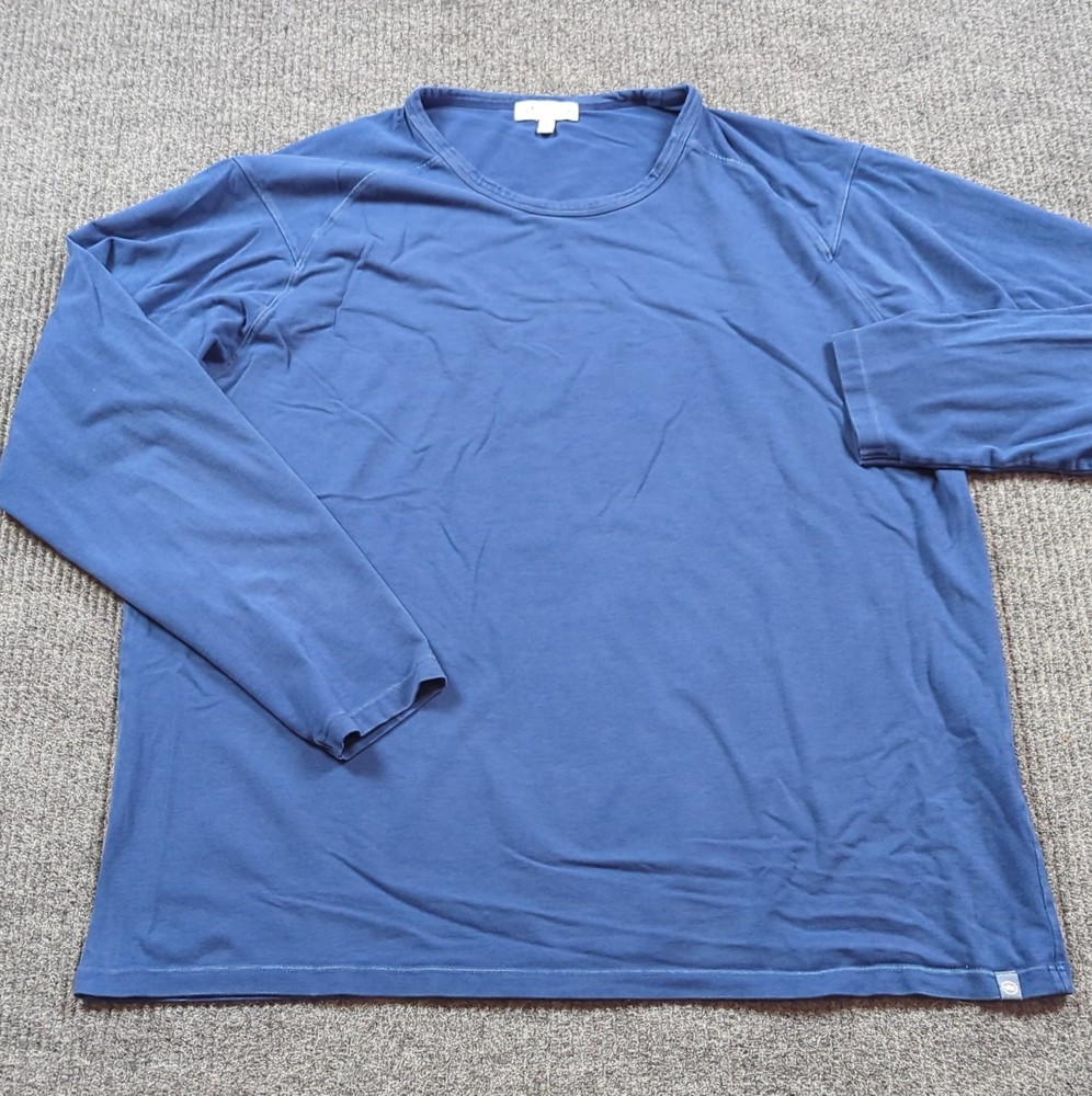 Peter Millar Shirt Mens XL Blu Long Sleeve Pima Cotton Stretch T-shirt