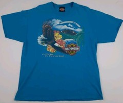 Vintage 90s Harley Davidson Pacific Paradise Maui Hawaii T Shirt Eagle Rare USA