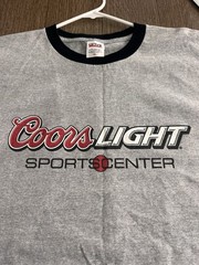 Vintage Sports Center X Coors Light Beer March Madness Ringer Tee Shirt XL USA