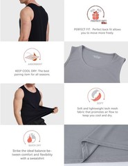 6 Pack Men’s Quick Dry Workout Tank Tops Breathable Gym Sleeveless Muscle Shi…