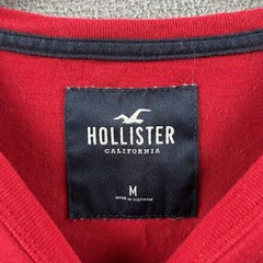 Hollister Shirt Mens Medium Red Beach Surf Outdoor Y2K Preppy Embroidered Logo
