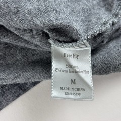 Free Fly Mens Medium Heather Grey Bamboo Blend Henley T-Shirt Size