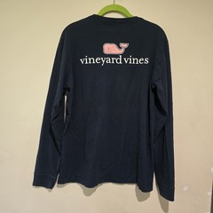 Mens Vineyard Vines, Cuffed Long Sleeve, Navy, Front Chest Pocket