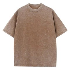 Oversized 100% Cotton Acid Wash T-shirt Heavyweight Hip Hop Style Tee