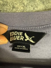 Eddie Bauer Henley T-Shirt Mens XL Purple Cotton Short Sleeve 1/4 Button NWT