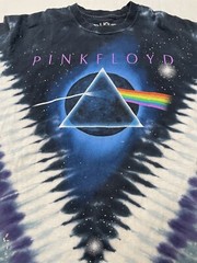Pink Floyd T-Shirt Tie Dye Dark Side Of The Moon Size Medium Liquid Blue