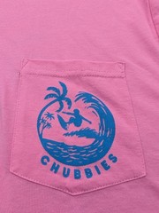 New Mens Chubbies Surfer POCKET TShirt Size XL Hot Pink
