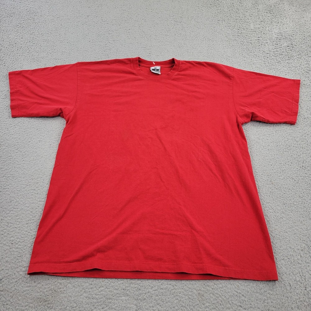 John Son Super Heavy Weight Shirt Mens 2XL XXL VTG Red Short Sleeve