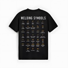 Welding Symbols – Funny Welder (On Back) T-Shirt