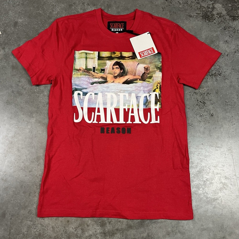 Scarface T Shirt Mens Medium Red NWT Minor Flaws