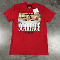 Scarface T Shirt Mens Medium Red NWT Minor Flaws