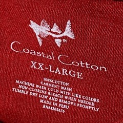 Fish Long Sleeve T-Shirt XXL Red Coastal Cotton Life Uninhibited Outdoor Sports
