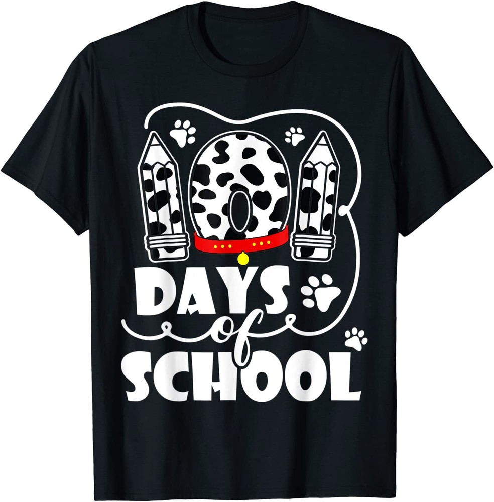 101 Days Of School Dalmatian Dog 100 Days Smarter Unisex T-Shirt