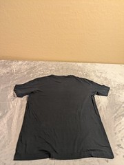 TravisMathew Shirt Mens Large Gray Blue Striped Pocket Tee Casual Golf Crewneck