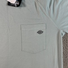 Dickies Cooling Temp IQ Performance T Shirt Mens Medium M Light Blue Pocket New