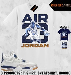 Tee Shirt Matching AJ 4 SB Navy To Match Sneaker Vintage Air MJ 23 T-Shirt