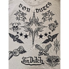 Von Dutch Originals Von Dutch Graphic Sleeveless Tank Top Large Y2K Tattoo Goth