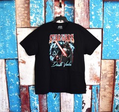 Men’s Star Wars Graphic T-Shirt Short Sleeve Three Vader Moon 2XLARGE Black NEW