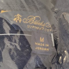 Brooks Brothers Blue Supima Cotton Jersey Logo T-Shirt Men’s Size M Solid