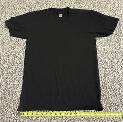 American Apparel Fine Jersey 100% Combed Cotton T-Shirt Black Small Made In USA