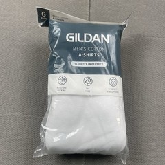 Gildan A-Shirts Mens Small-XL 6PK White Slightly Imperfect* Undershirts New