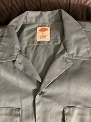 Dickies Button up work shirt perfect mint pockets L Green long sleeve