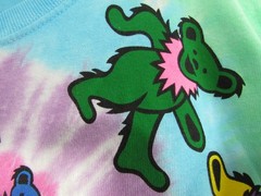 Liquid Blue Tie Dye Spiral Dancing Bear Grateful Dead 1995 VTG T Shirt M EUC