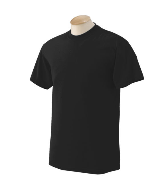 New Men’s Gem Rock Solid Black Crew Neck T-Shirt Size X-Large Brand New!