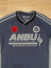 Naruto Men’s Anbu T-Shirt SMALL Kakashi Hatake Black Ops Unit Blue Box Lunch EUC