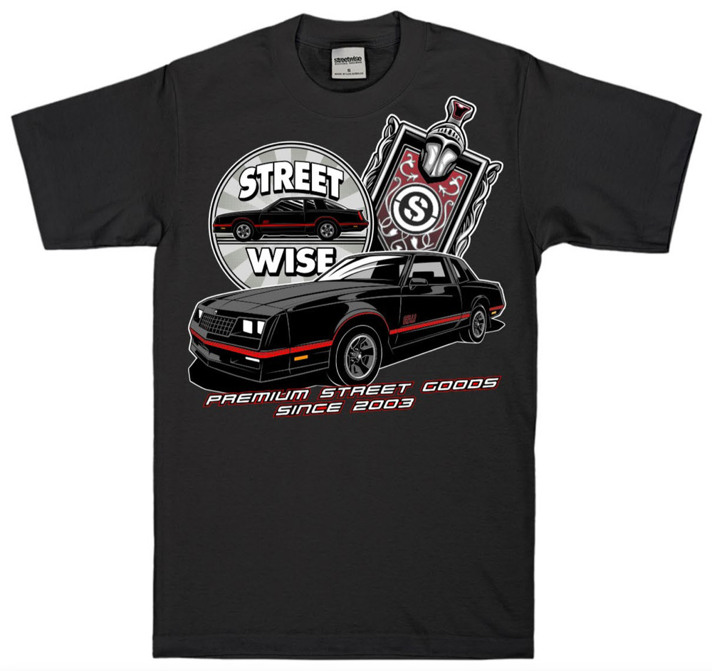 Streetwise Monte Graphic T-Shirt Black M-L-XL-2XL-3XL-4XL-5XL