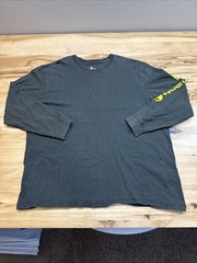 Carhartt K231 Peat Green Original Fit Graphic Logo Long Sleeve T-Shirt Size 2XL