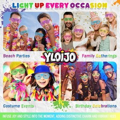 Shutter Glasses Neon Color Shades Sunglasses Set Novelty 80s 90s Funny 6-Colo…