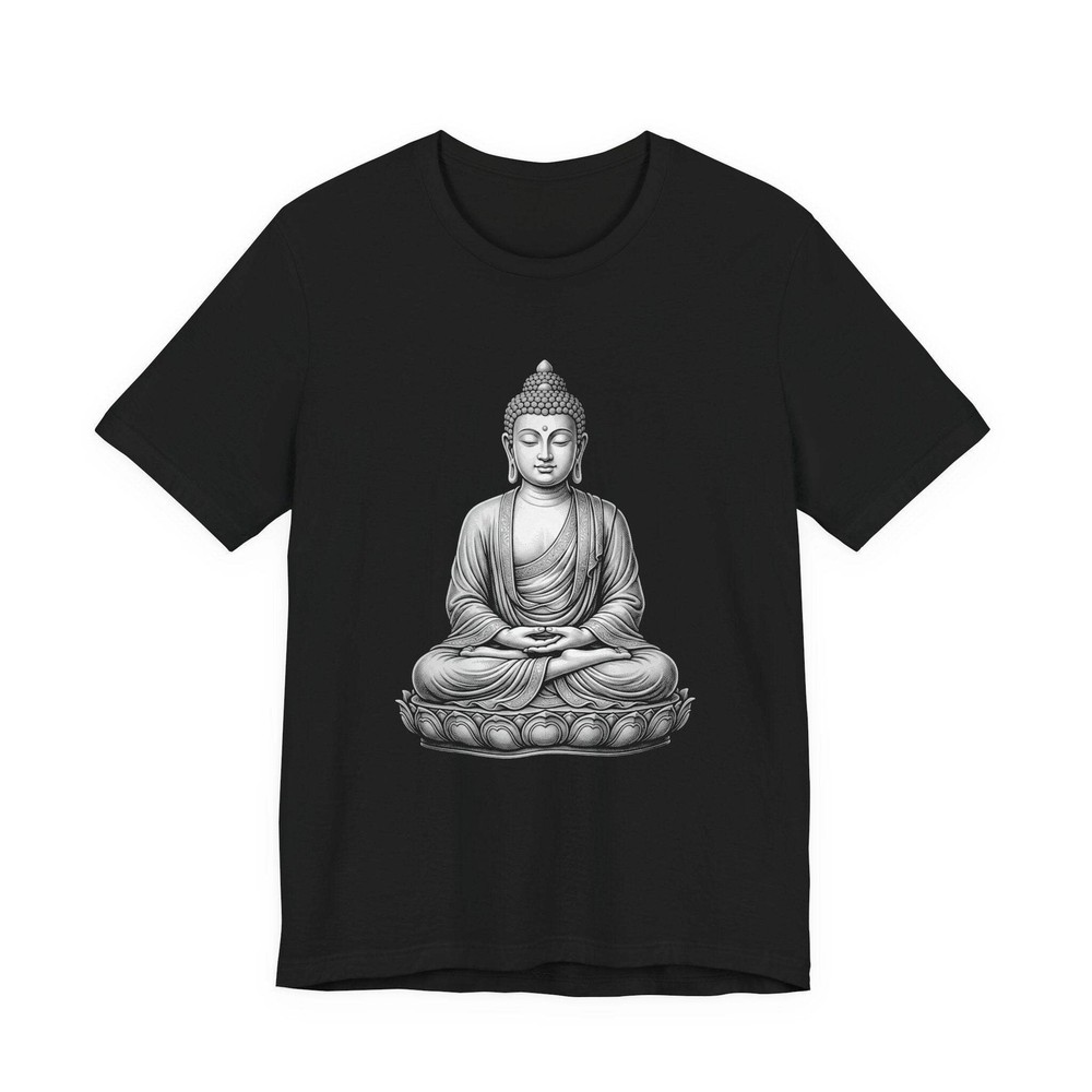 Meditating Buddha Lotus T-Shirt | Zen Spiritual Buddhist Graphic Tee