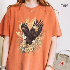 Bald Eagle Comfort Tee Boho Vintage Graphic Shirt