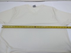Stacy Adams Shirt Mens 2XL Ivory V-Neck Textured Knit Short Sleeve Casual Tee