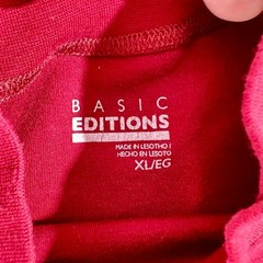 Mock Neck Base Layer Basic Editions Men XL Long Sleeve Red Skiing Hiking Outdoor