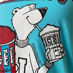 Icee Slushy T-Shirt Mens Small Savvy Shirt Polar Bear Mascot Chillin Blue New