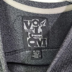 Volcom Men’s XL Encore Marled Thermal Long Sleeve Crew Neck T-Shirt Gray Cotton