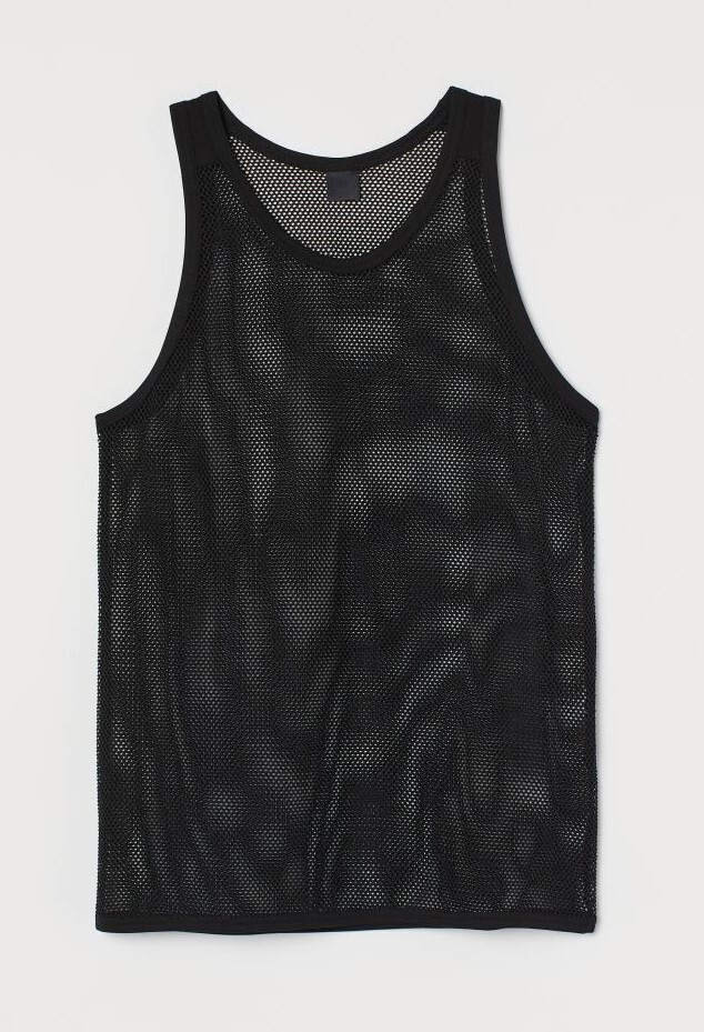 Fashion Zero Mens Mesh Tank Top T-Shirt S SMALL Black Muscle Athletic Beach NWT