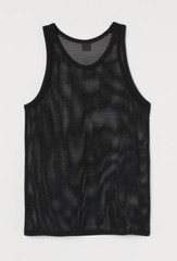 Fashion Zero Mens Mesh Tank Top T-Shirt S SMALL Black Muscle Athletic Beach NWT