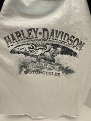 Harley Davidson Motorcycles Tshirt Mens L White Freedom Of Choice Overseas Tour