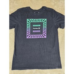Hurley Mens T Shirt Size S Black Everyday Washed Graphic Print Short Sleeve