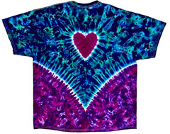 Tie Dye Shirt | Purple Heart V Blotter | Handmade | Unisex | Tall | Women’s