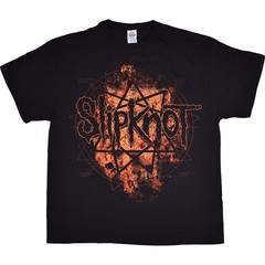 Slipknot Radio Fire Black T-Shirt Liquid Blue