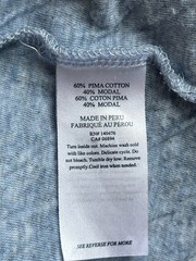 Faherty Cloud Cotton Long Sleeve Henley Large Heather Gray Pima Modal MKC0077