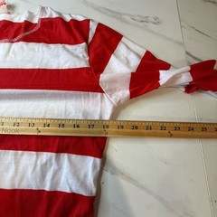 Wheres Waldo Shirt Adult M Red White Striped Long Sleeve Casual Top Cosplay VTG