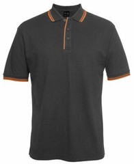 Jb’s wear Adults Contrast Polo Shirts with UPF Protection Straight hem W/ Split