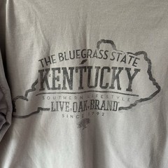 Live Oak Brand Tshirt Custom Colors Size Large Cotton Kentucky Bluegrass Gray