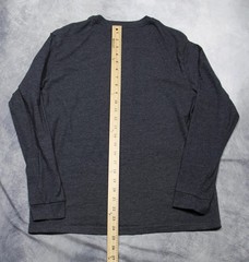 Ash & Erie Henley Shirt Mens Medium Gray Long Sleeve Jersey Cotton Blend