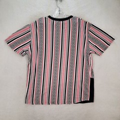 Rolling Paper Brand T Shirt Striped Zig Zag Asymmetric Graphic Tee Mens Size XL